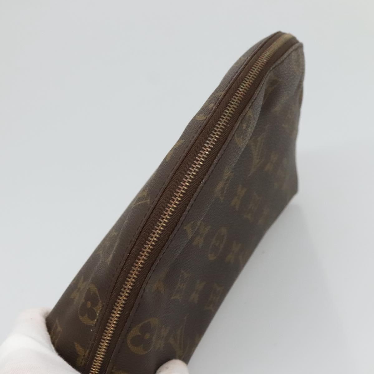 LOUIS VUITTON Monogram Trousse Demi Ronde Cosmetic Pouch M47520 LV Auth bs27251