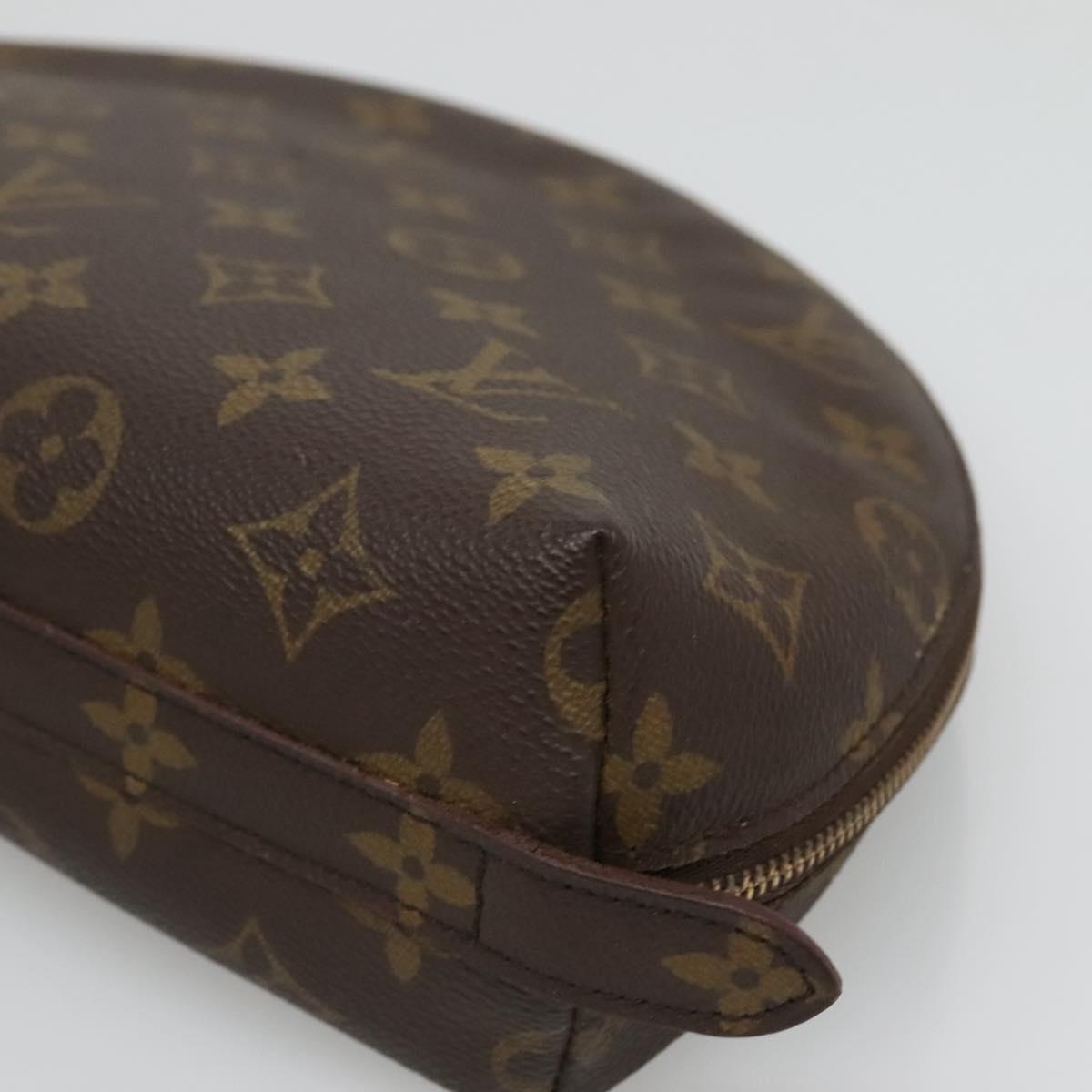 LOUIS VUITTON Monogram Trousse Demi Ronde Cosmetic Pouch M47520 LV Auth bs27251