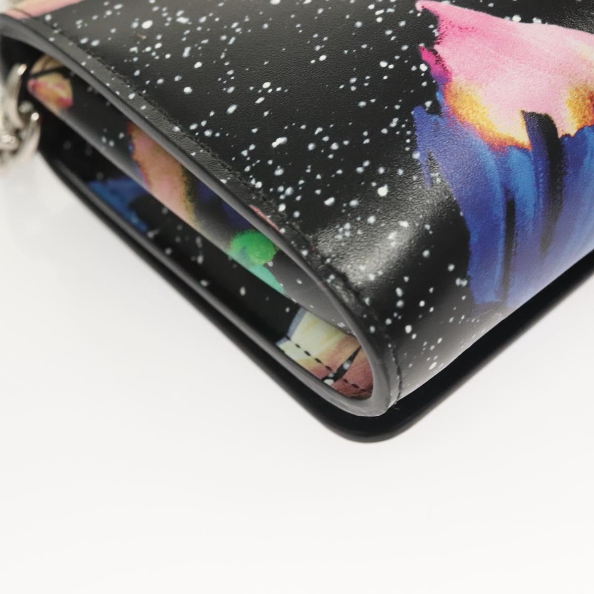 LOUIS VUITTON Splash Print Portefeuille Chain Wallet Black M67695 Auth bs27258M