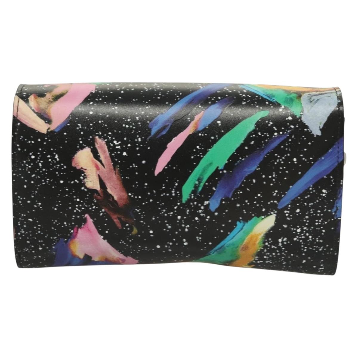 LOUIS VUITTON Splash Print Portefeuille Chain Wallet Black M67695 Auth bs27258M