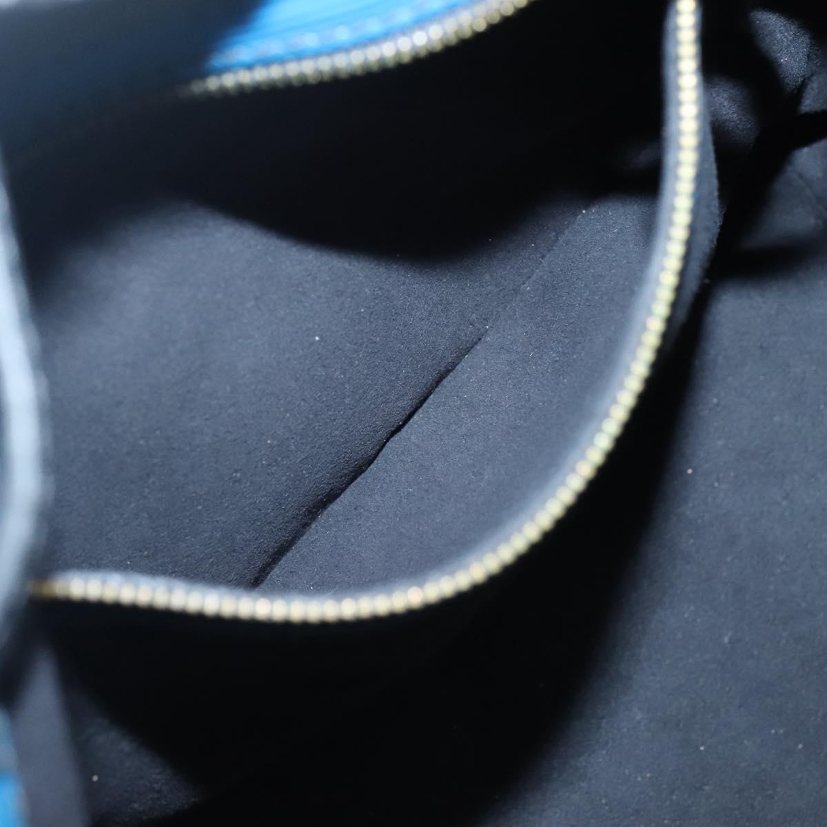 LOUIS VUITTON Epi Petit Noe Shoulder Bag Bicolor Black Blue M44152 Auth bs27264