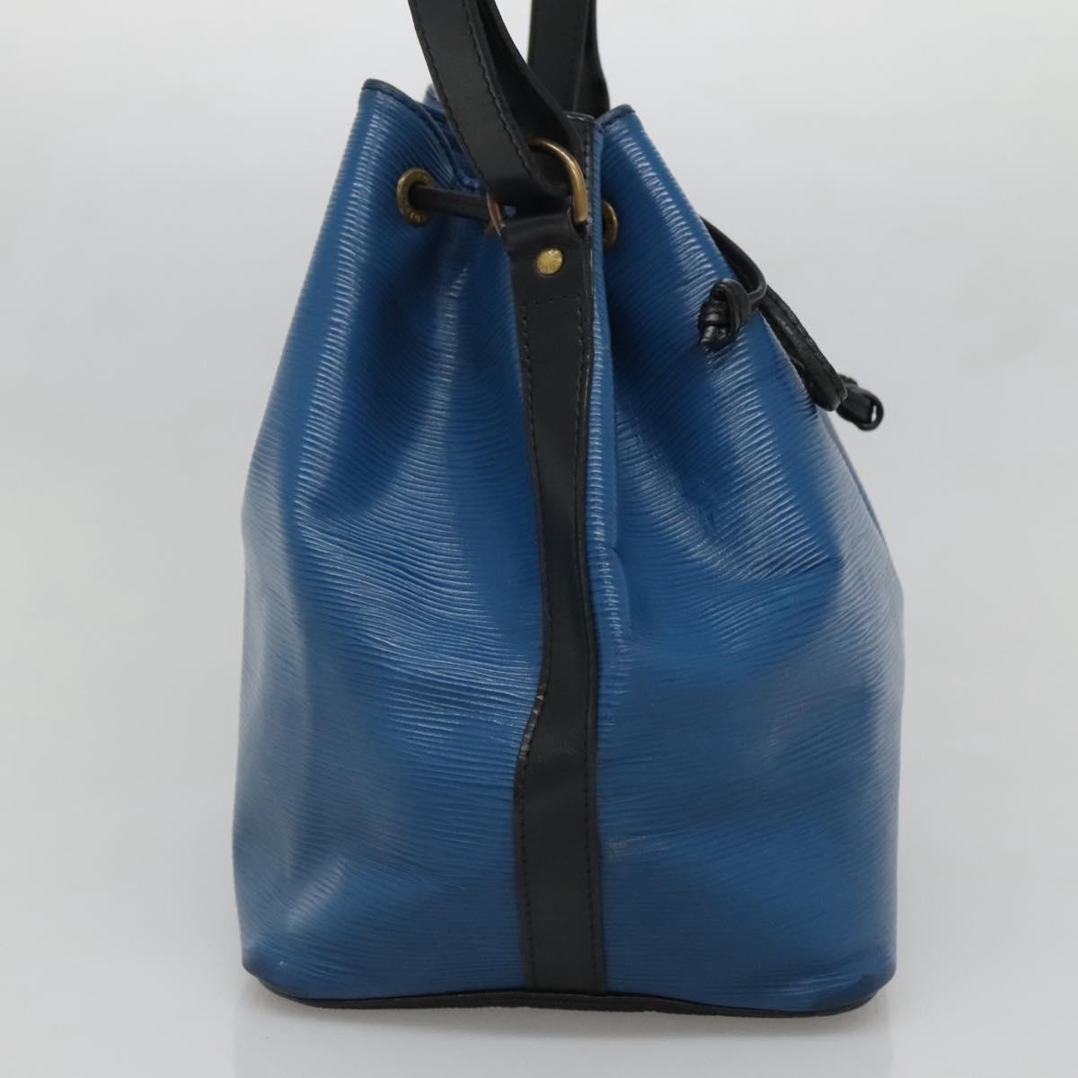 LOUIS VUITTON Epi Petit Noe Shoulder Bag Bicolor Black Blue M44152 Auth bs27264