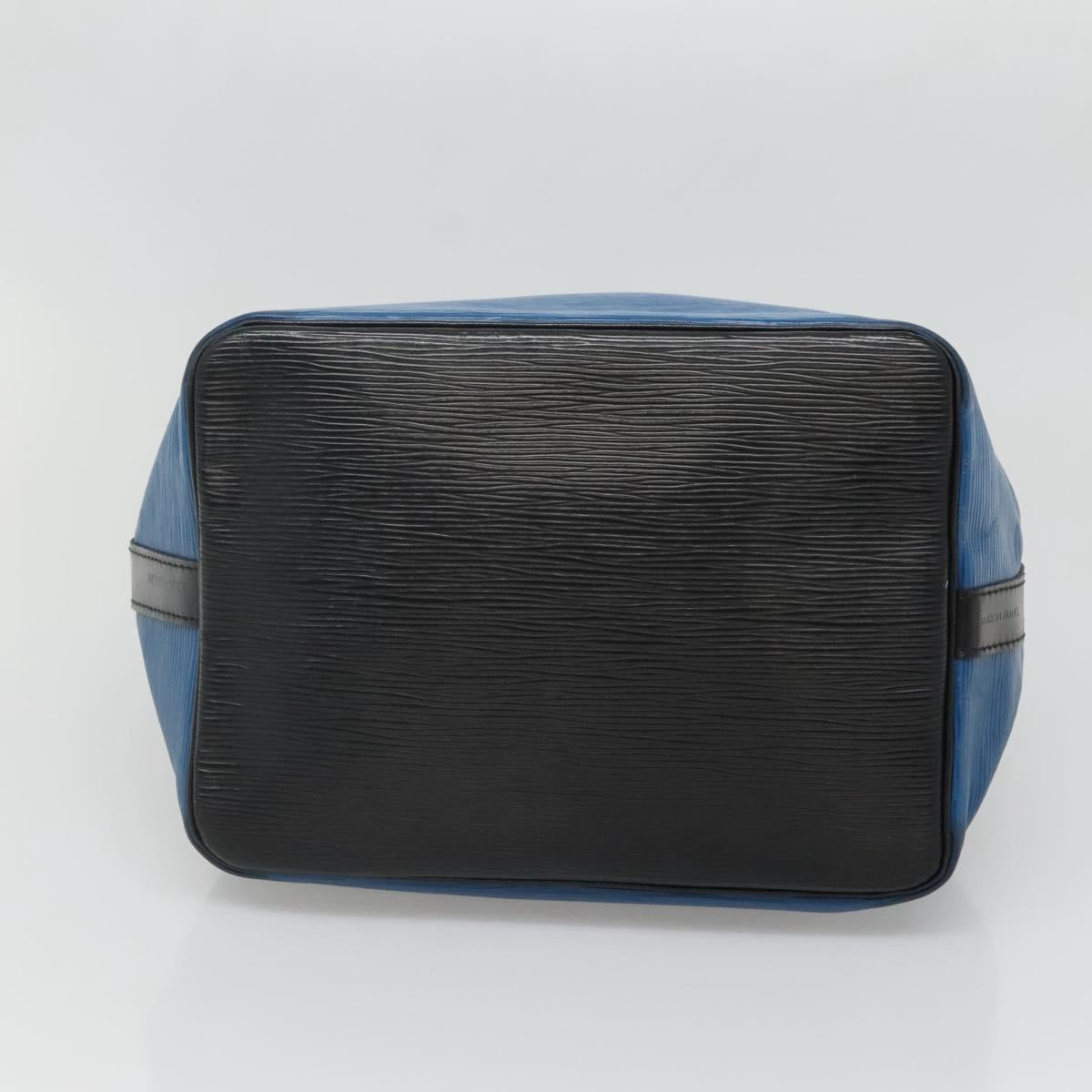 LOUIS VUITTON Epi Petit Noe Shoulder Bag Bicolor Black Blue M44152 Auth bs27264