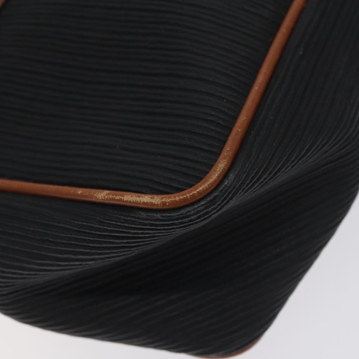 Salvatore Ferragamo Shoulder Bag Leather PVC Black Gold Auth bs27289