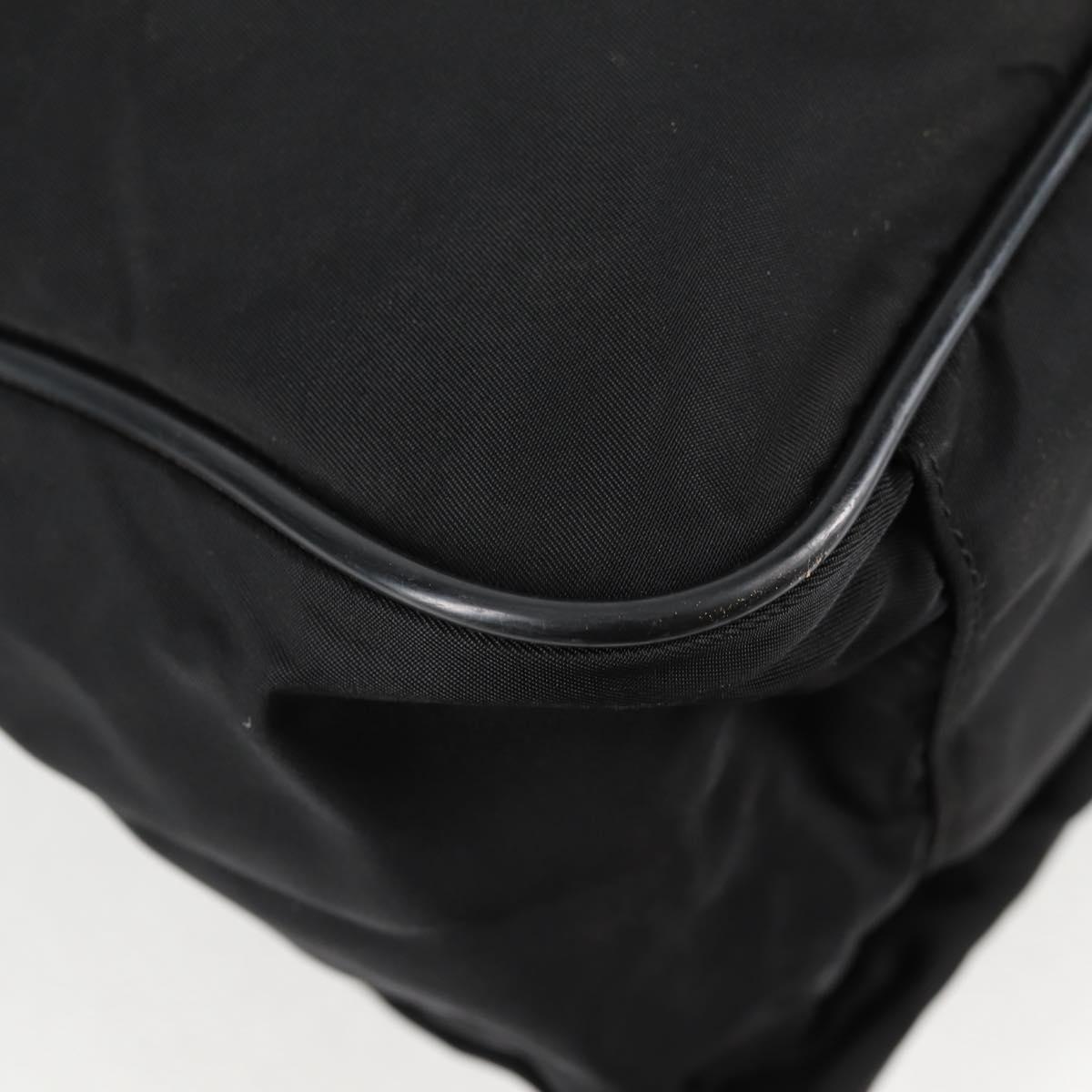 PRADA Shoulder Bag Nylon Black Silver Auth bs27299