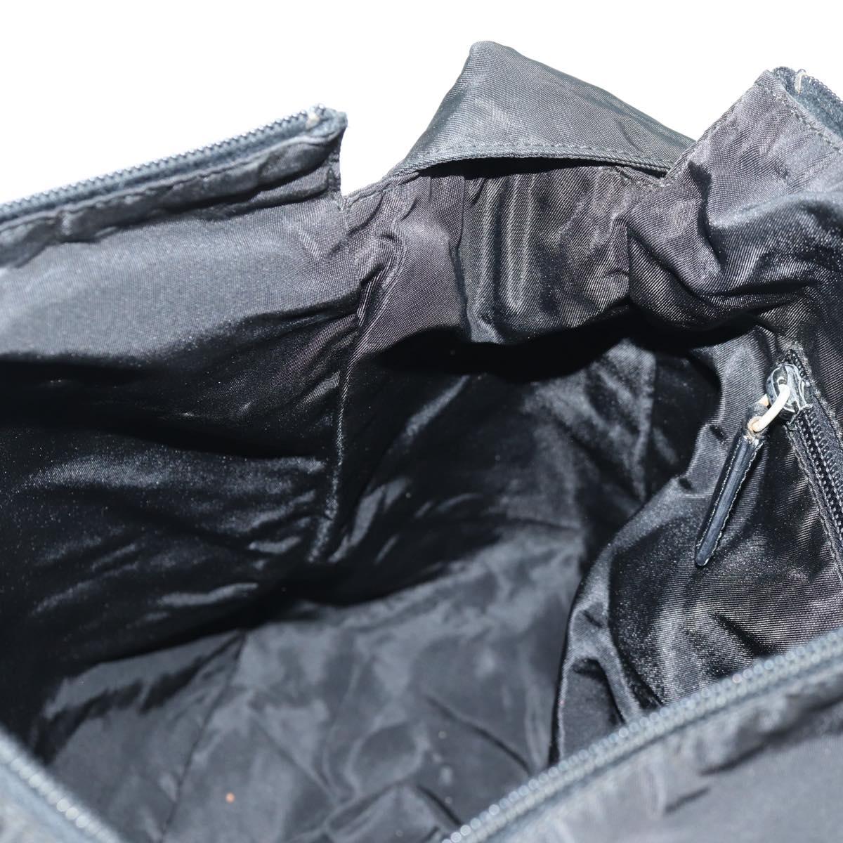 PRADA Shoulder Bag Nylon Black Silver Auth bs27299