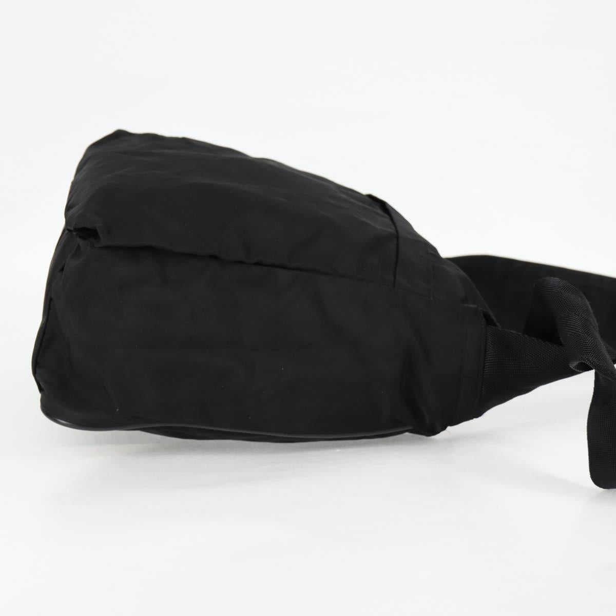 PRADA Shoulder Bag Nylon Black Silver Auth bs27299