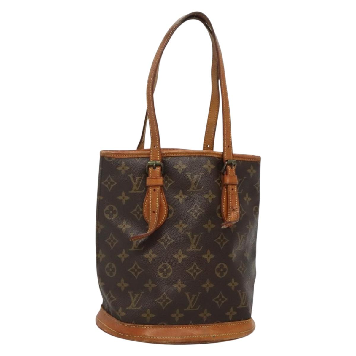 LOUIS VUITTON Monogram Bucket PM Shoulder Bag Vintage M42238 LV Auth bs27316