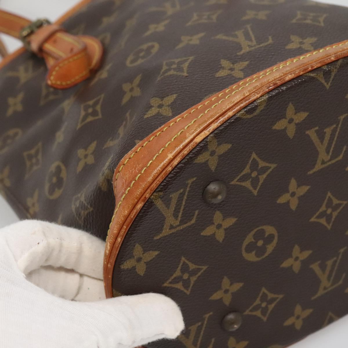 LOUIS VUITTON Monogram Bucket PM Shoulder Bag Vintage M42238 LV Auth bs27316