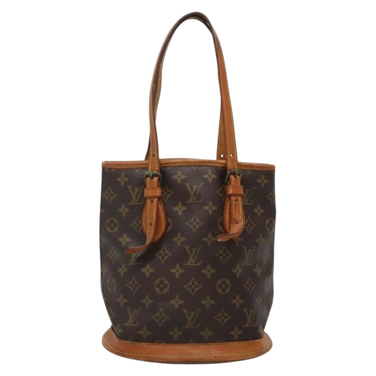 LOUIS VUITTON Monogram Bucket PM Shoulder Bag Vintage M42238 LV Auth bs27316