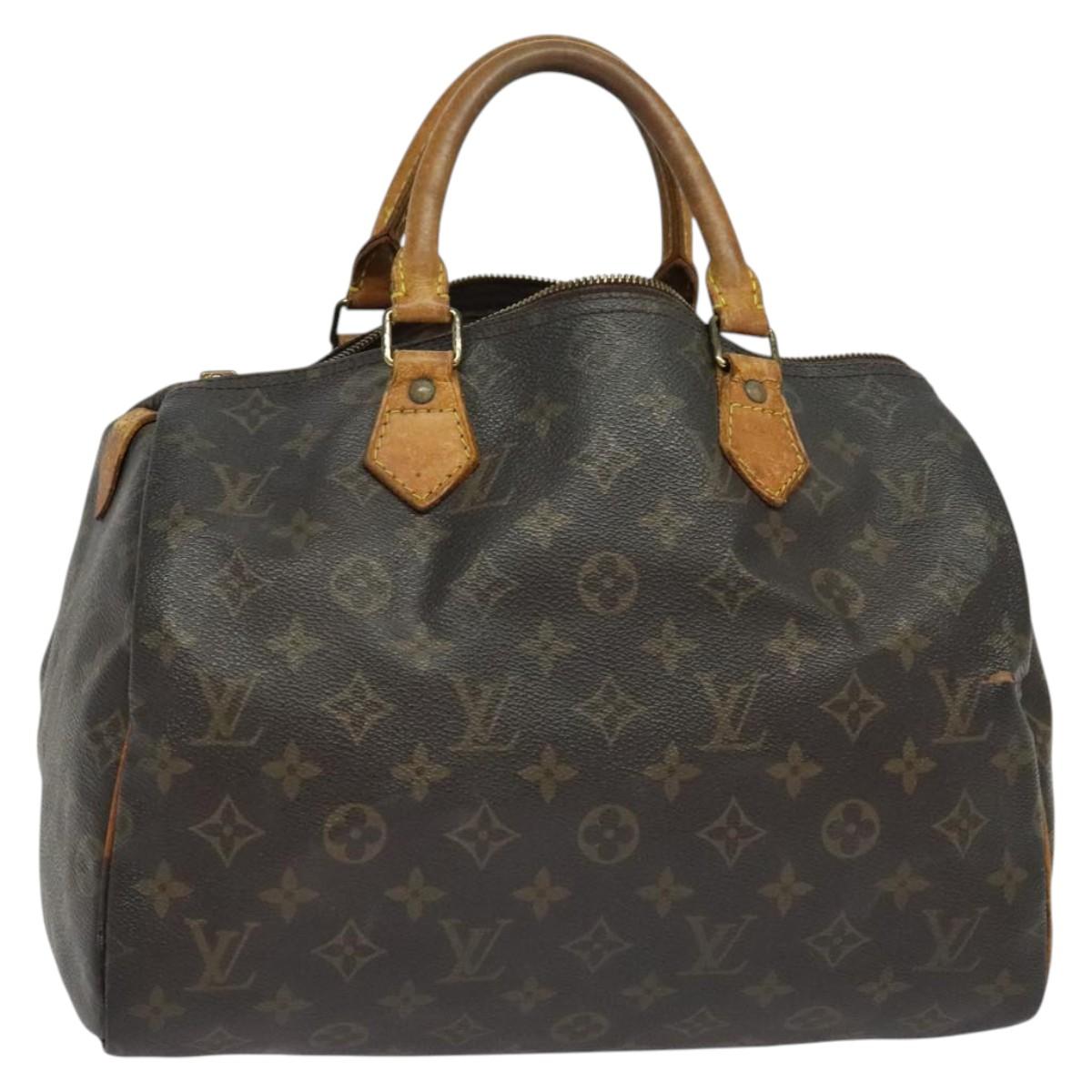 LOUIS VUITTON Monogram Speedy 30 Hand Bag M41526 LV Auth bs27320