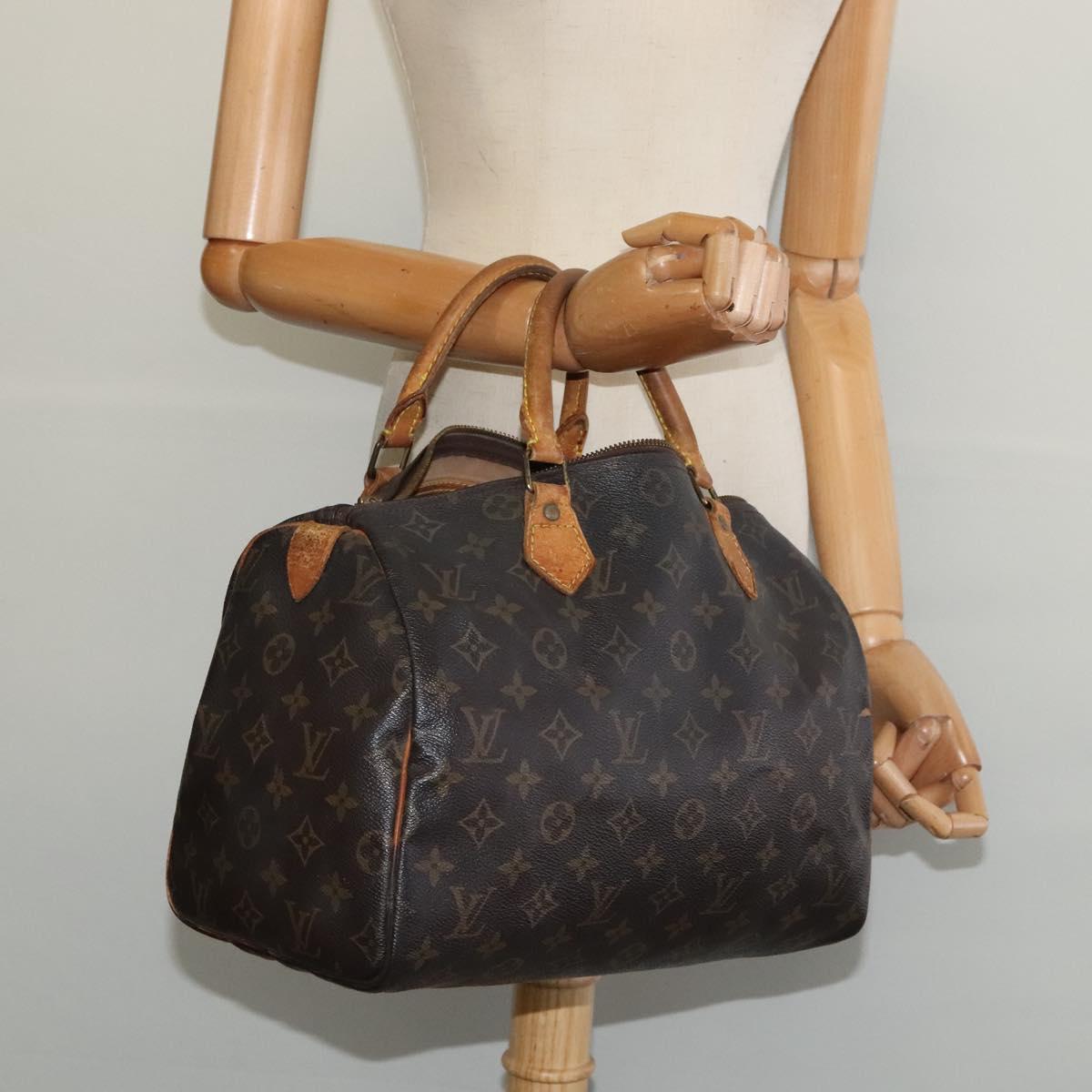 LOUIS VUITTON Monogram Speedy 30 Hand Bag M41526 LV Auth bs27320