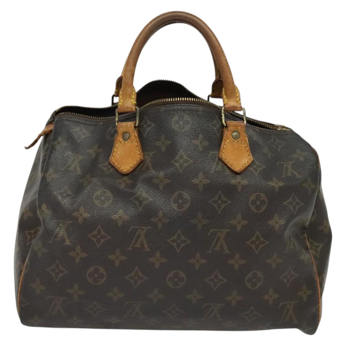 LOUIS VUITTON Monogram Speedy 30 Hand Bag M41526 LV Auth bs27320