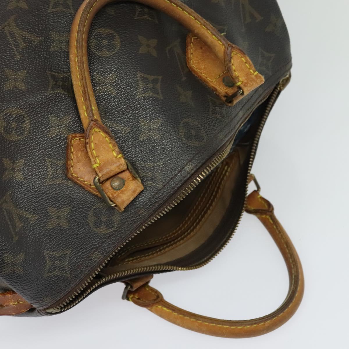 LOUIS VUITTON Monogram Speedy 30 Hand Bag M41526 LV Auth bs27320