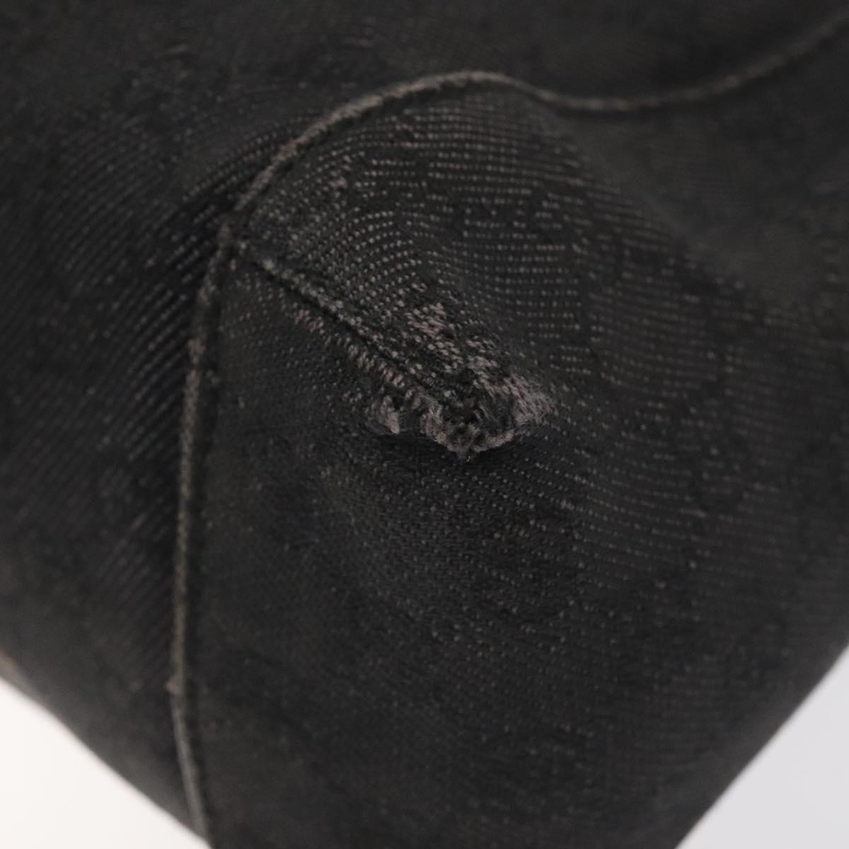 GUCCI GG Canvas Shoulder Bag Black 101333 Auth bs27332