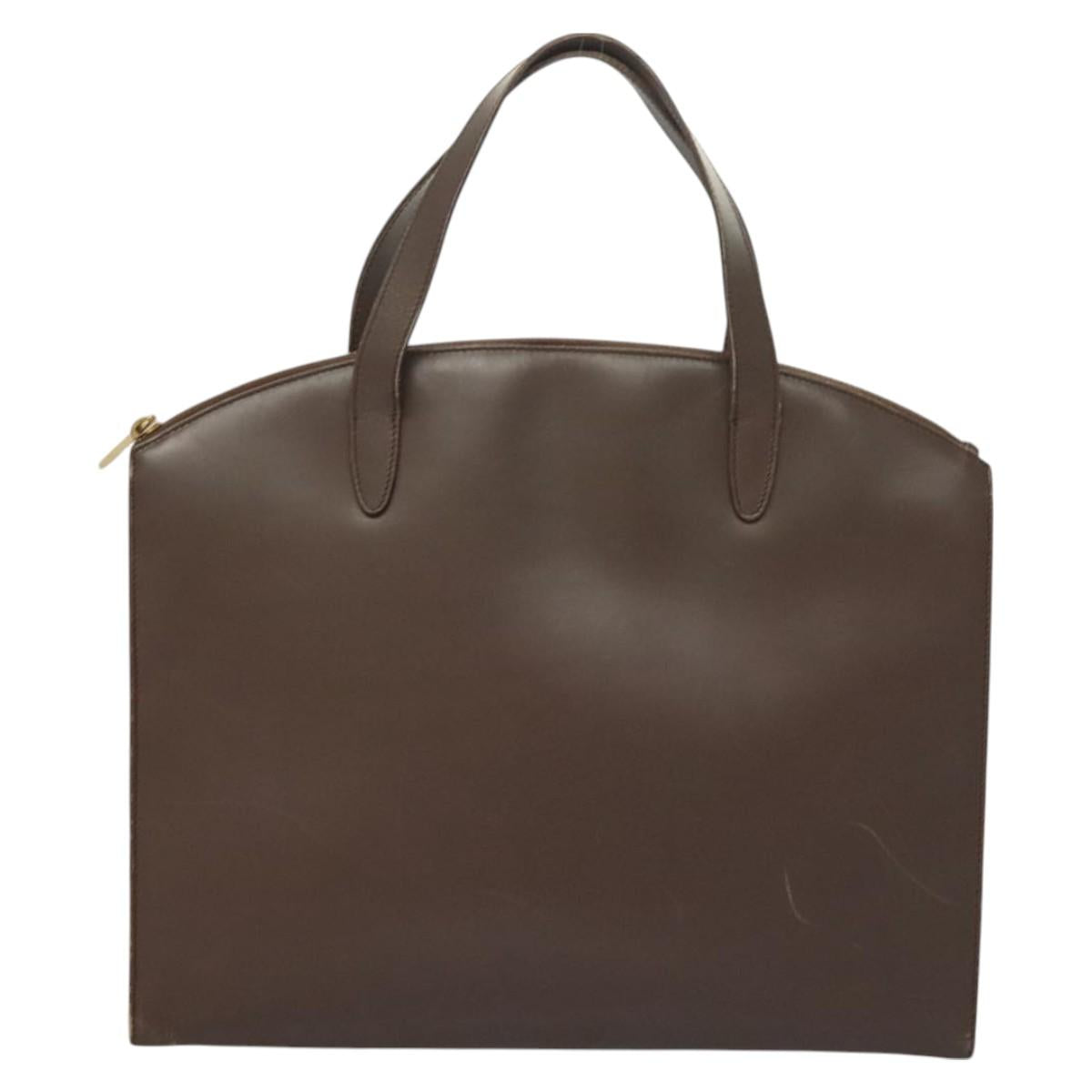 GUCCI Hand Bag Leather Brown Gold 000 1998 0570 Auth bs27334