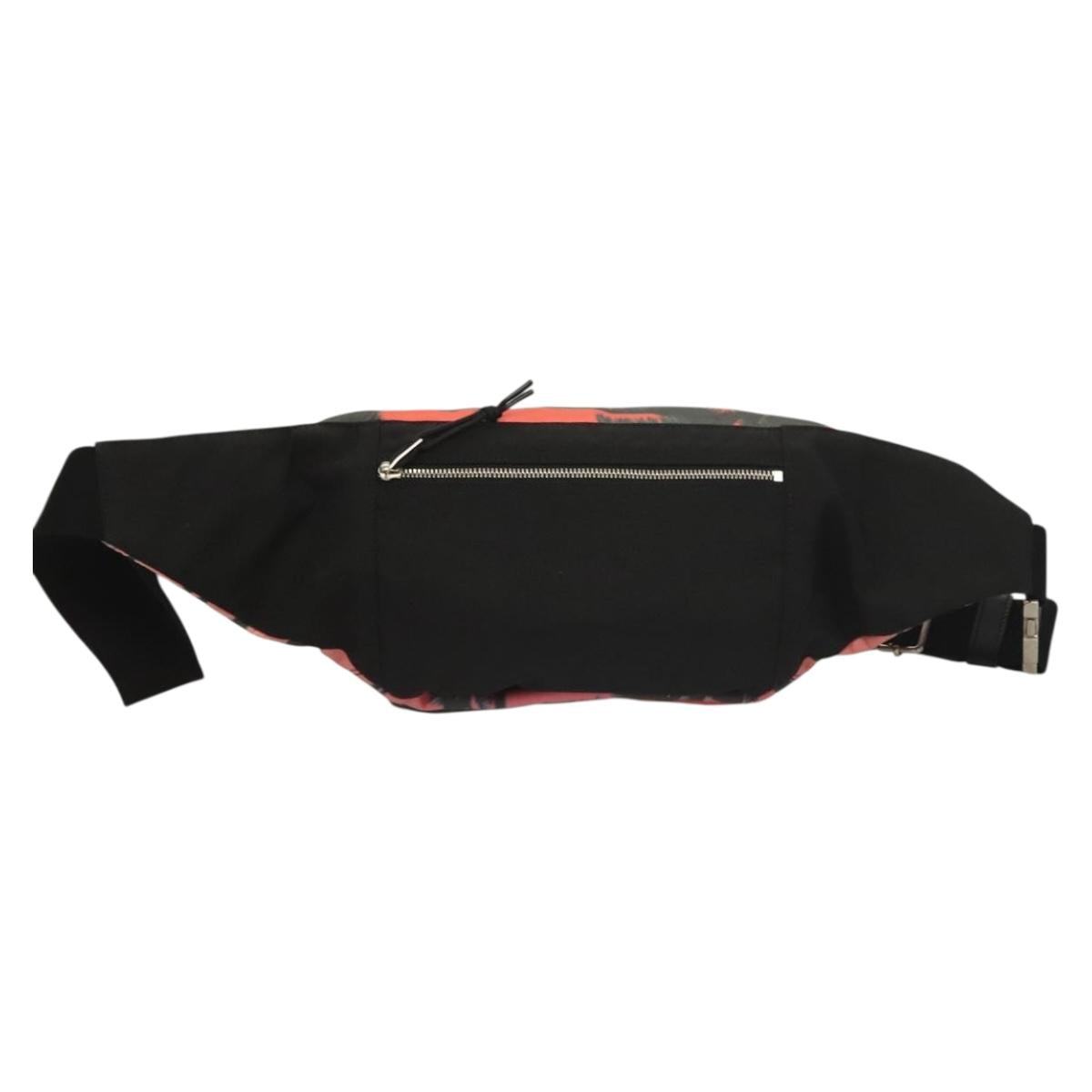 SAINT LAURENT Body Bag Nylon Pink Silver Auth bs27374