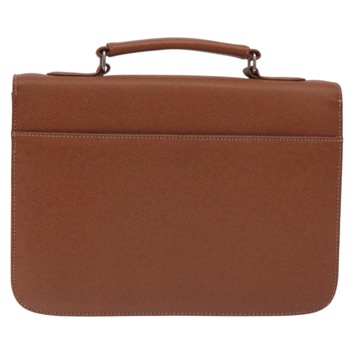 BALENCIAGA Hand Bag Leather Vintage Brown Silver Auth bs27376