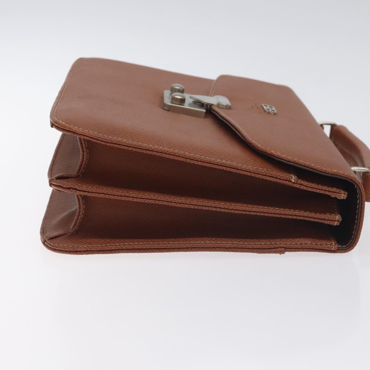 BALENCIAGA Hand Bag Leather Vintage Brown Silver Auth bs27376