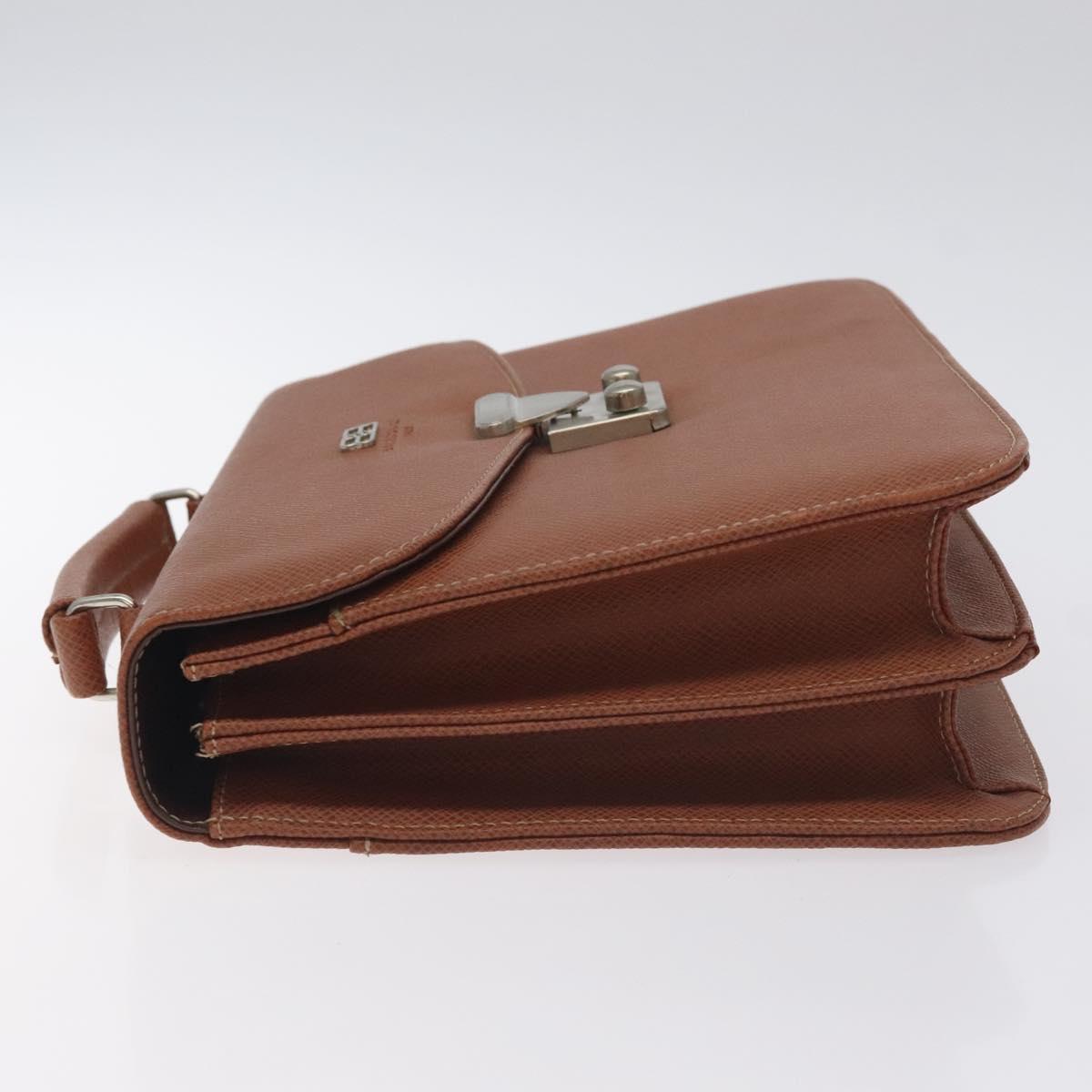 BALENCIAGA Hand Bag Leather Vintage Brown Silver Auth bs27376