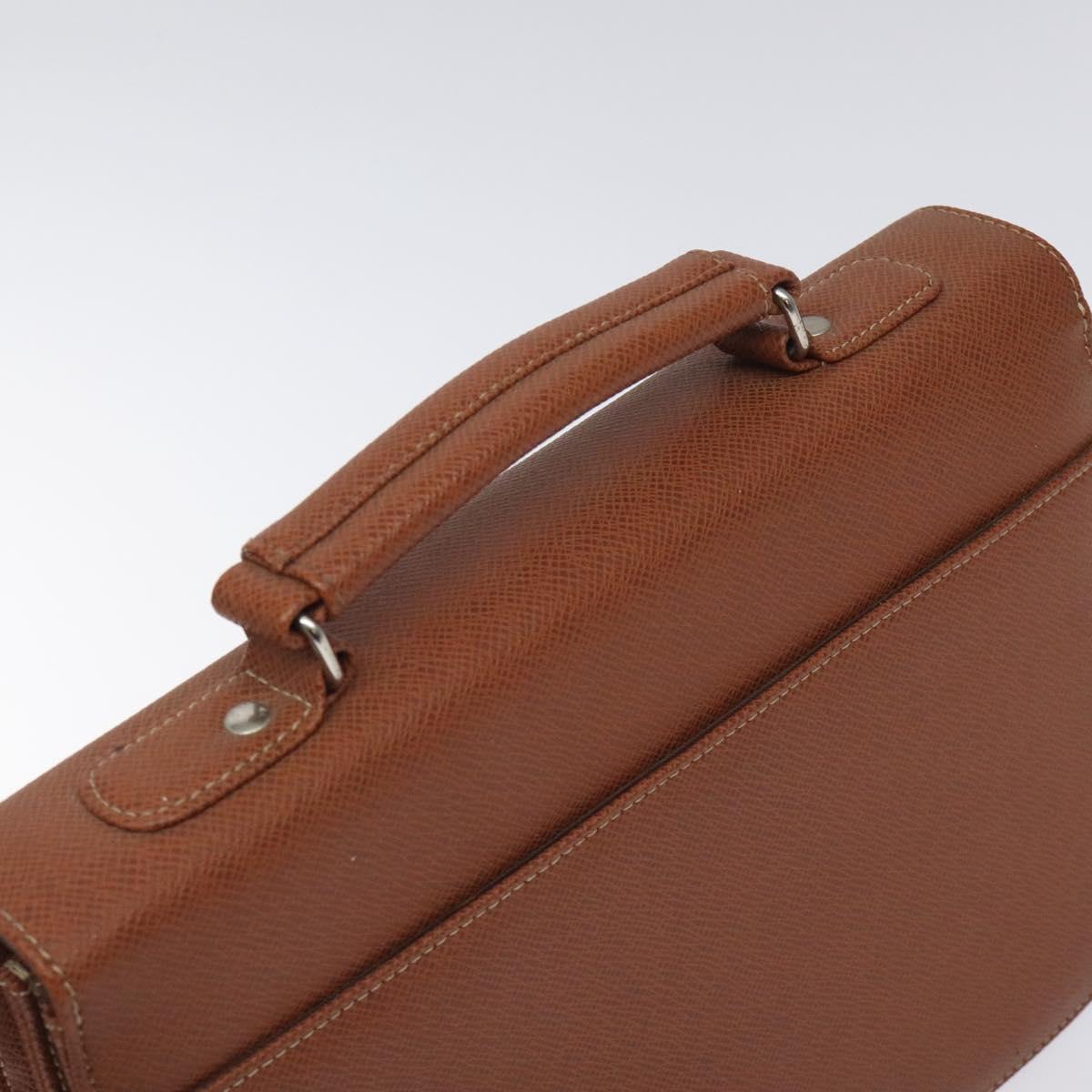 BALENCIAGA Hand Bag Leather Vintage Brown Silver Auth bs27376