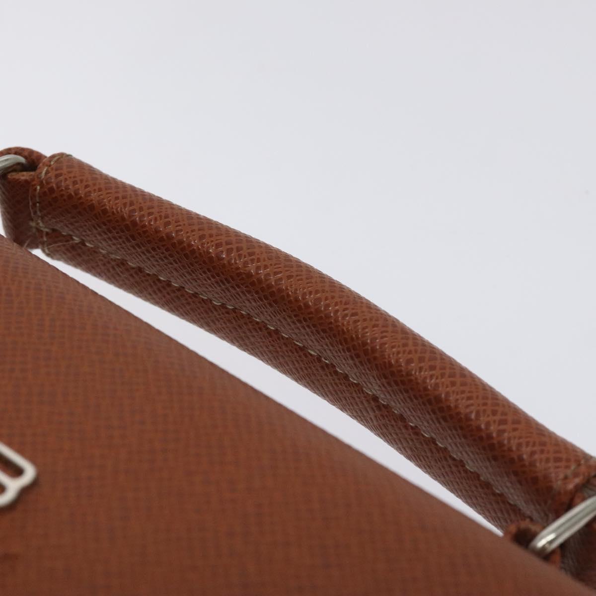 BALENCIAGA Hand Bag Leather Vintage Brown Silver Auth bs27376
