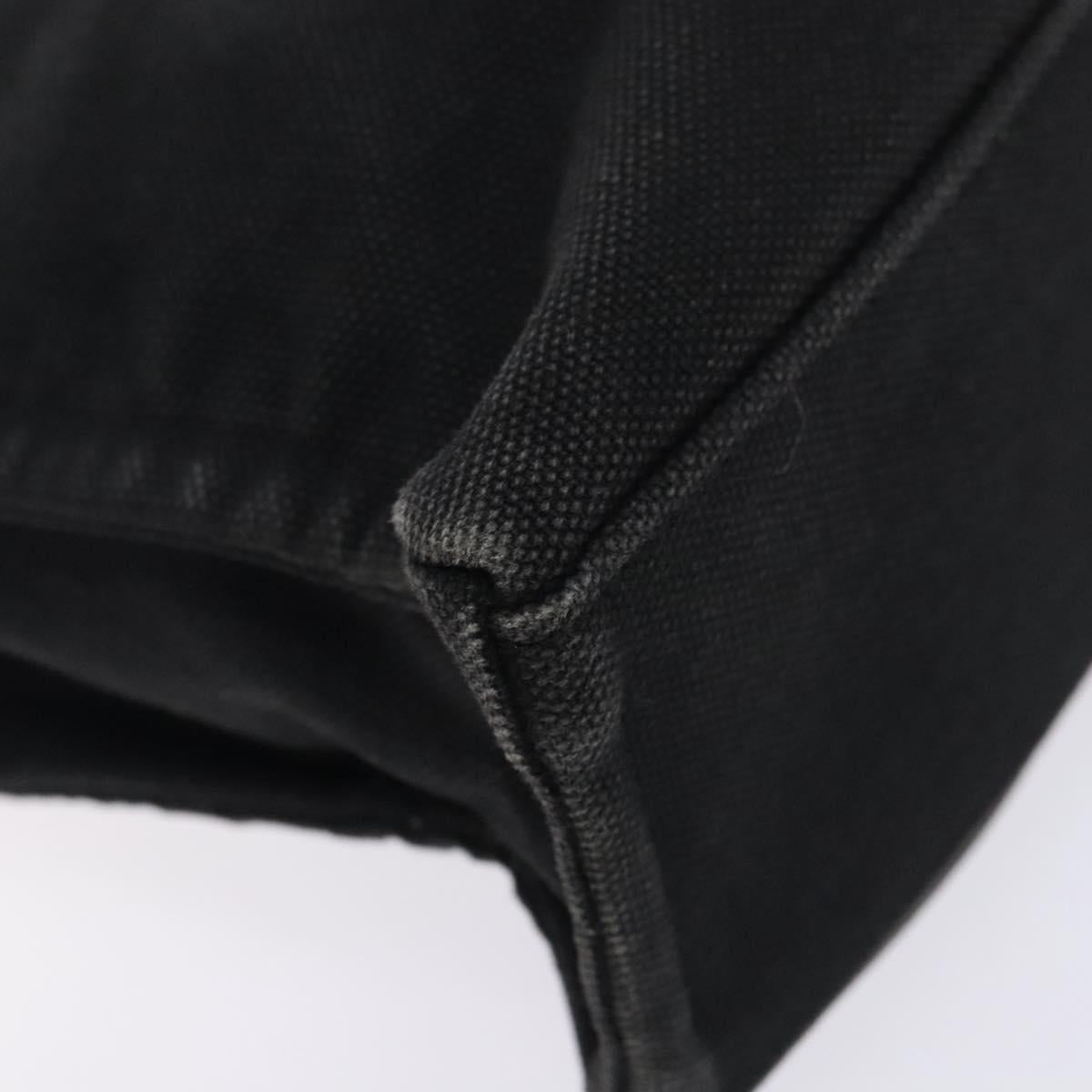 BURBERRY Blue Label Hand Bag Canvas Black Silver Auth bs27392