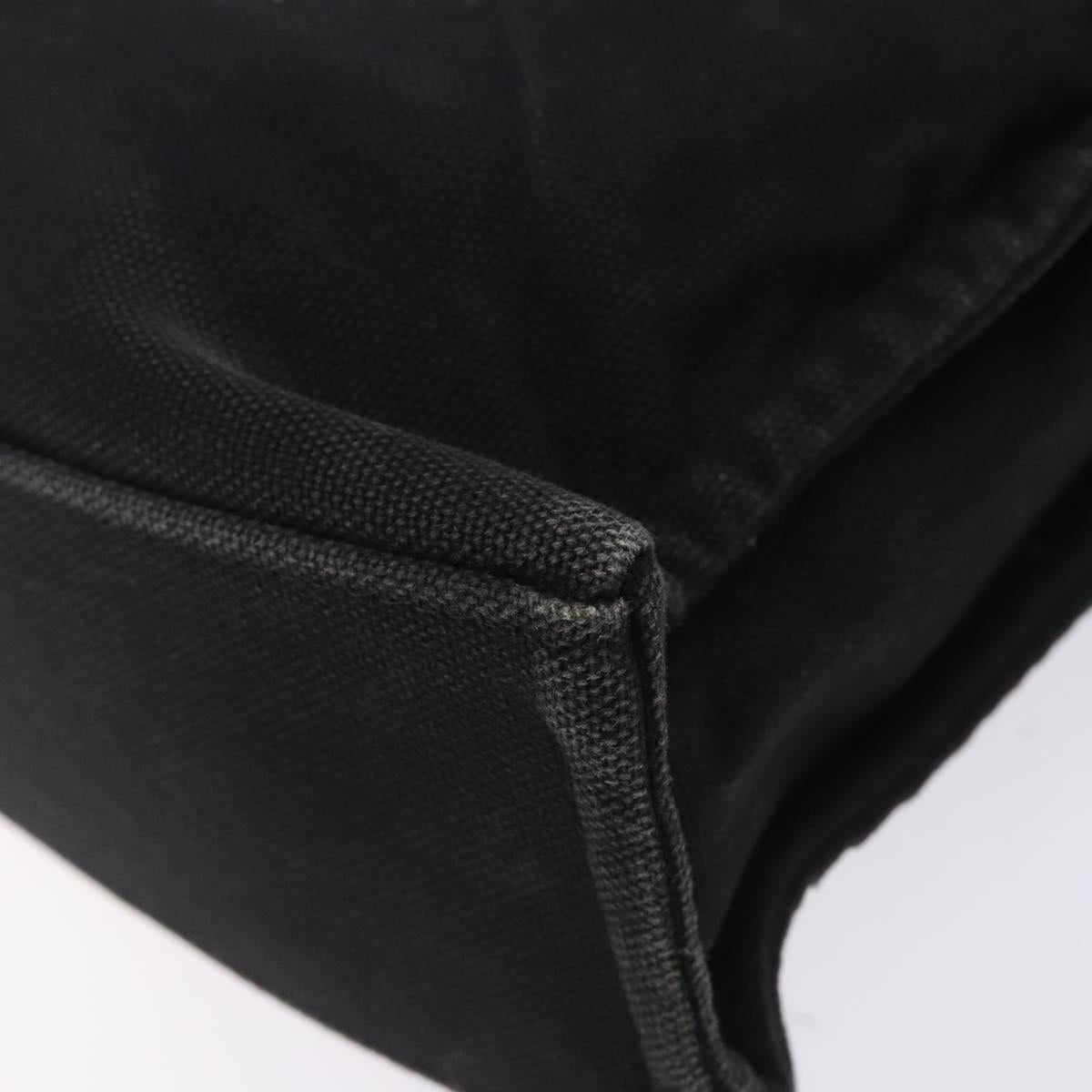 BURBERRY Blue Label Hand Bag Canvas Black Silver Auth bs27392