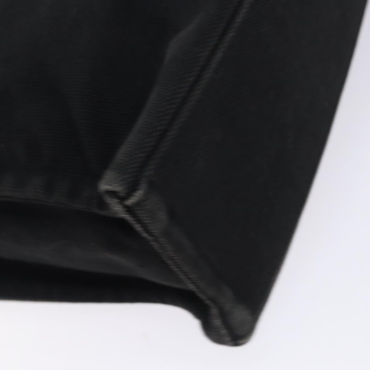 BURBERRY Blue Label Hand Bag Canvas Black Silver Auth bs27392