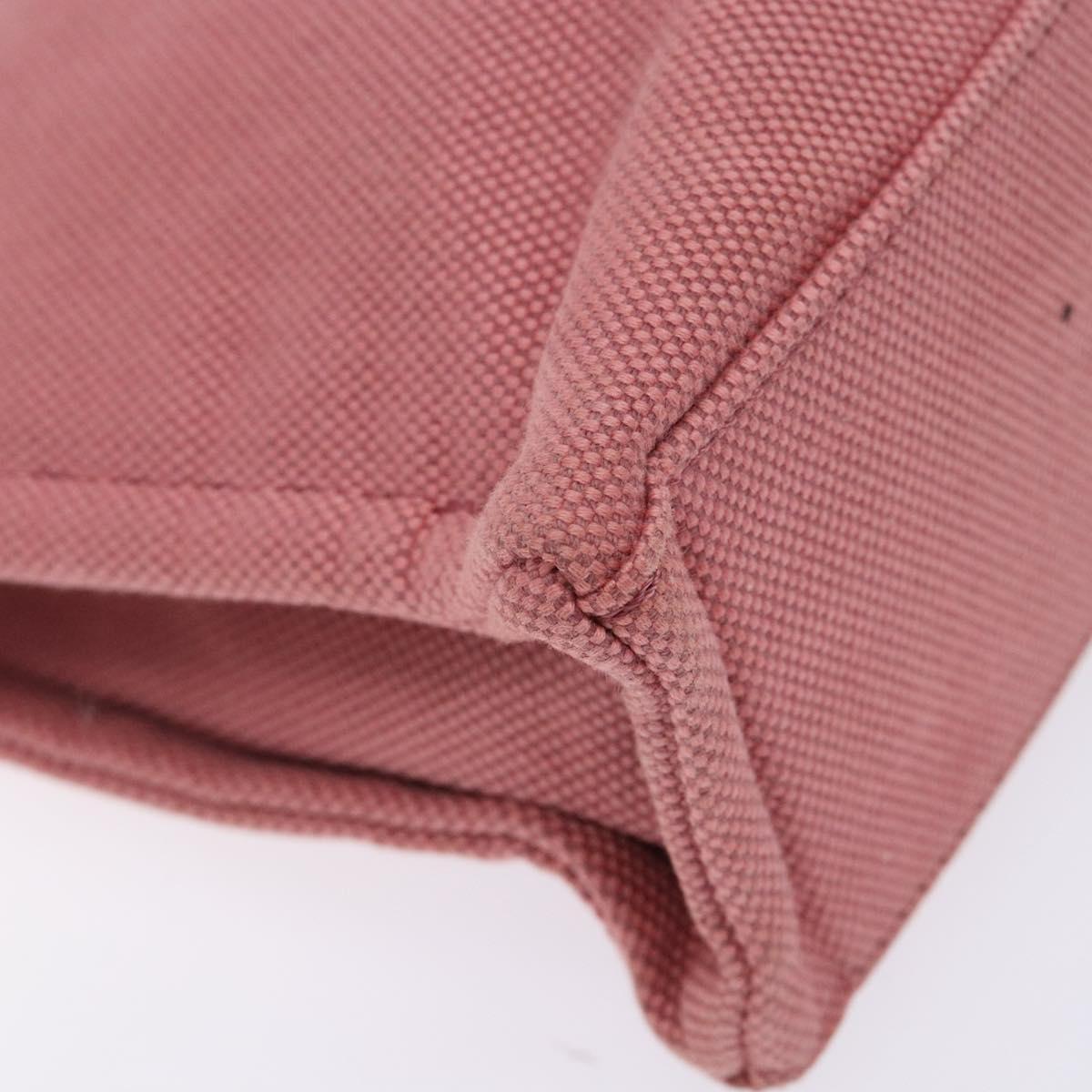 BURBERRY Blue Label Hand Bag Canvas Pink Silver Auth bs27396