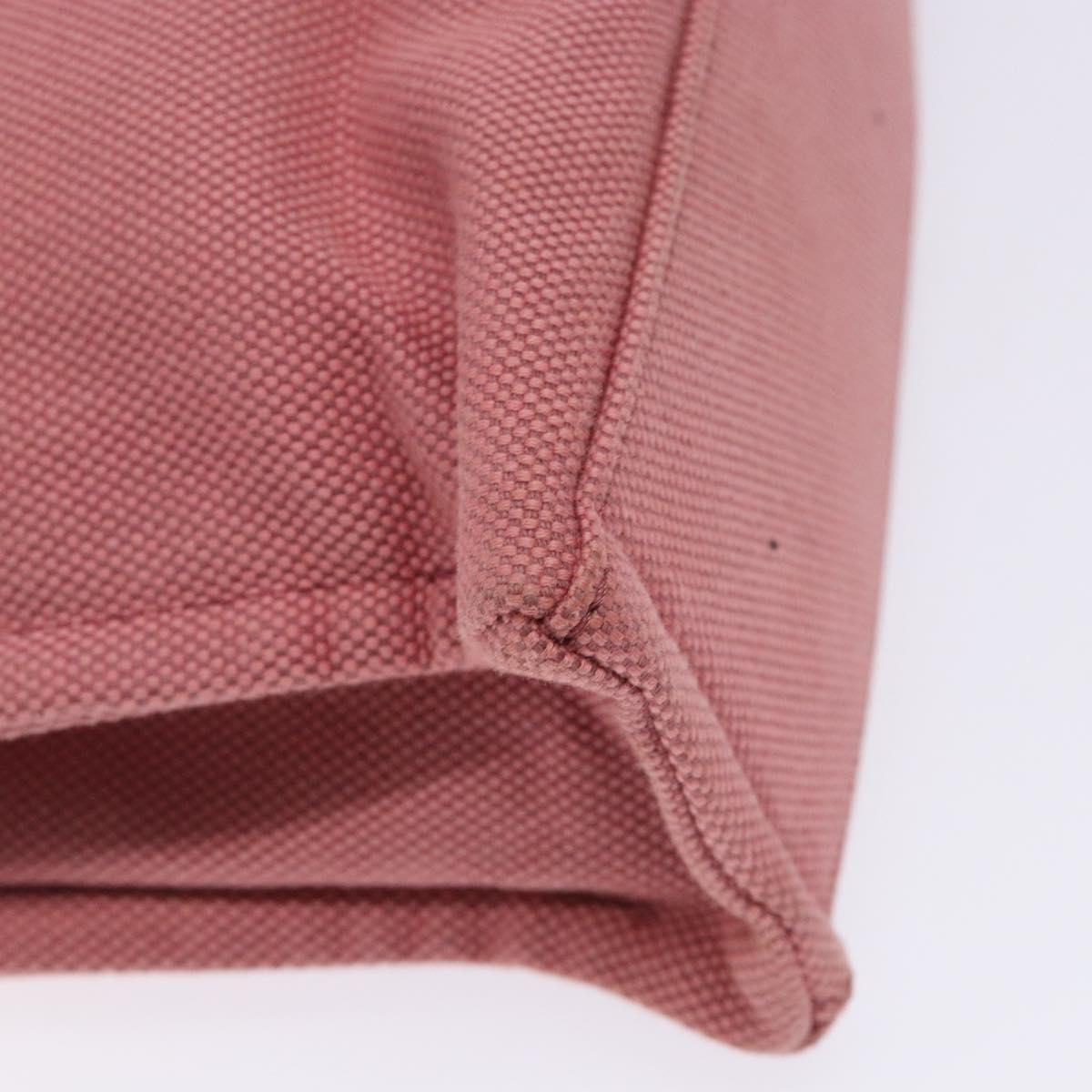 BURBERRY Blue Label Hand Bag Canvas Pink Silver Auth bs27396