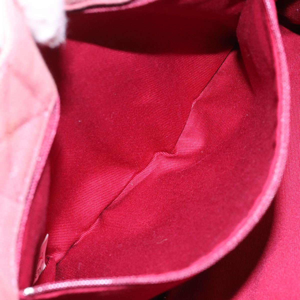 BURBERRY Blue Label Hand Bag Canvas Pink Silver Auth bs27396