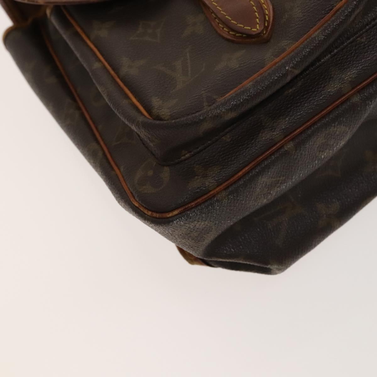 LOUIS VUITTON Monogram Gibeciere GM Shoulder Bag M42246 LV Auth bs27446