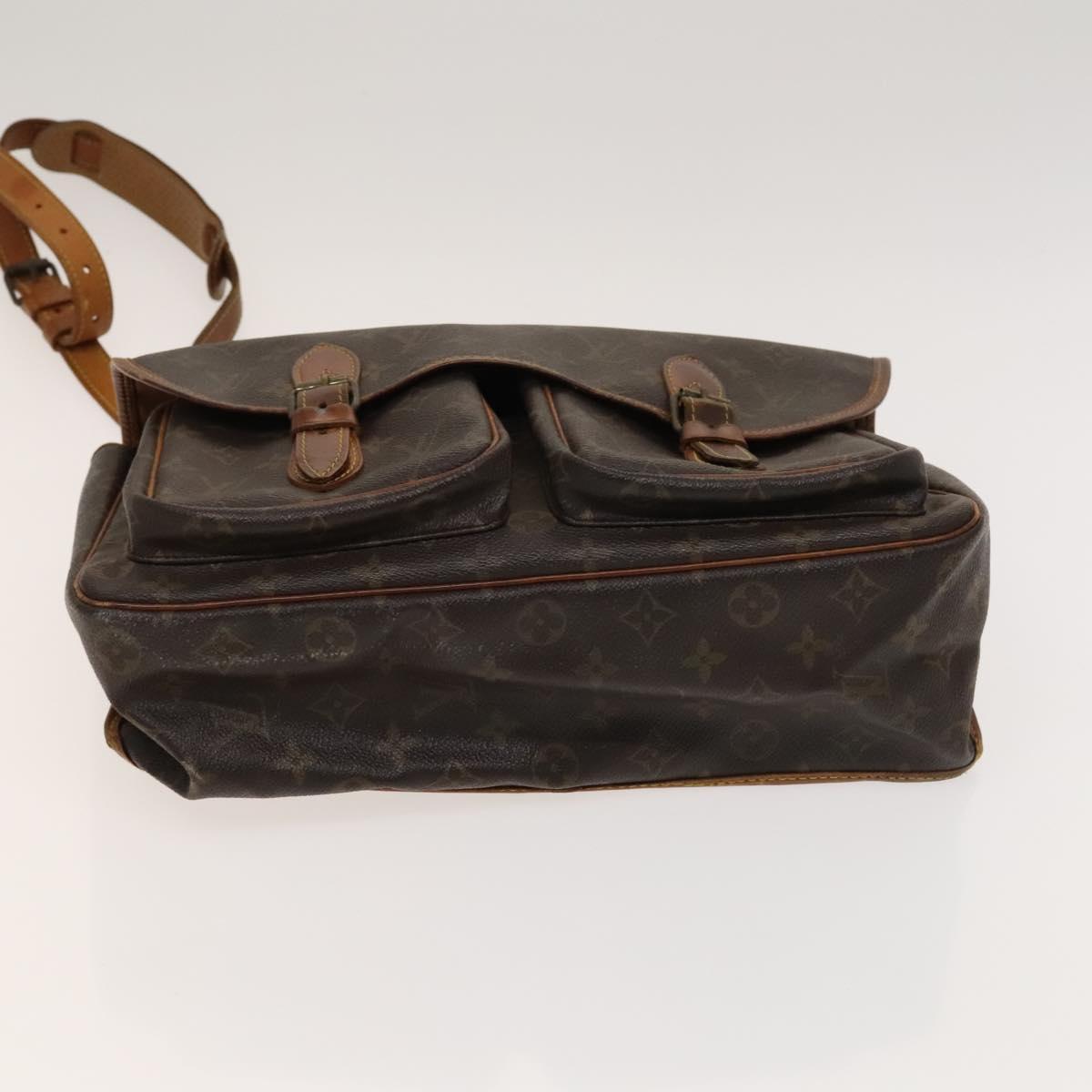 LOUIS VUITTON Monogram Gibeciere GM Shoulder Bag M42246 LV Auth bs27446
