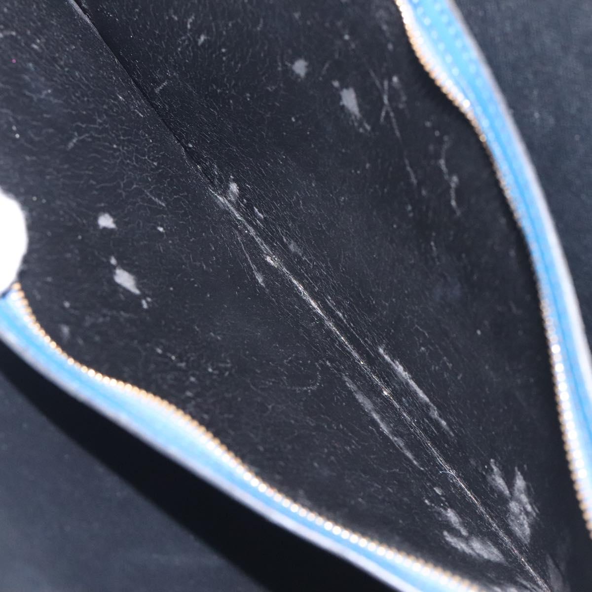 LOUIS VUITTON Epi Bicolor Varenne Hand Bag Black Blue M52385 LV Auth bs27448