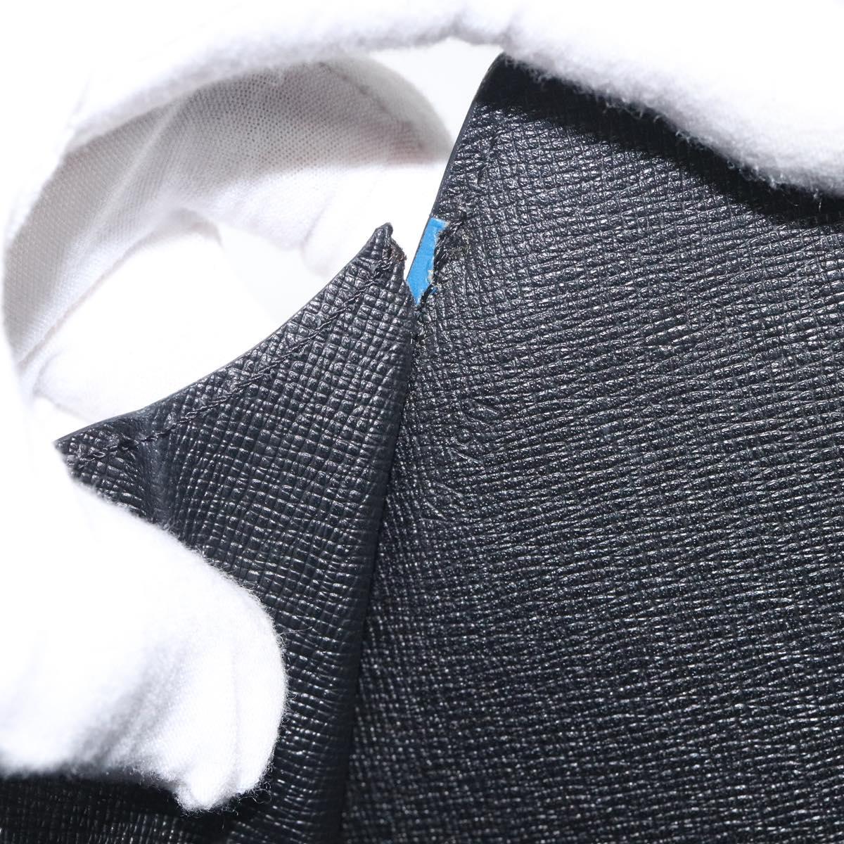 LOUIS VUITTON Epi Bicolor Varenne Hand Bag Black Blue M52385 LV Auth bs27448