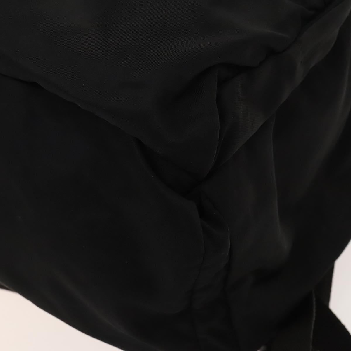 PRADA Backpack Nylon Black Silver Auth bs27459