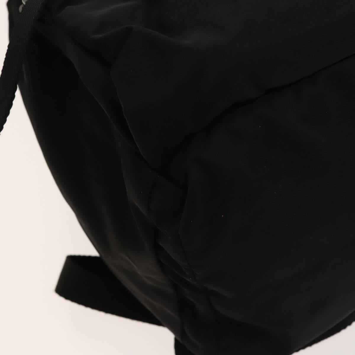 PRADA Backpack Nylon Black Silver Auth bs27459