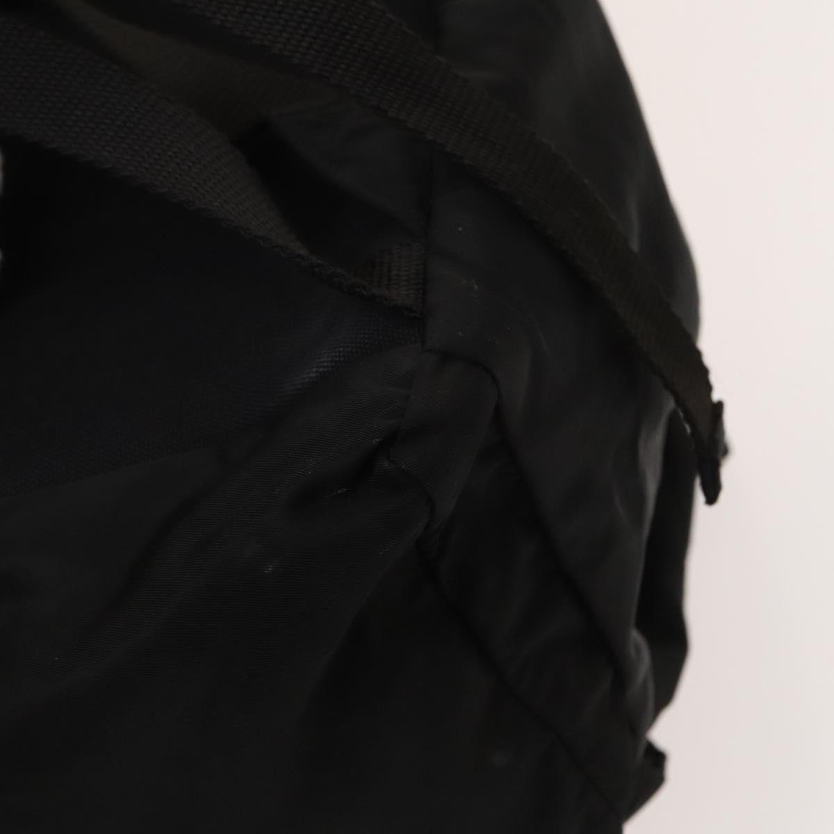 PRADA Backpack Nylon Black Silver Auth bs27459
