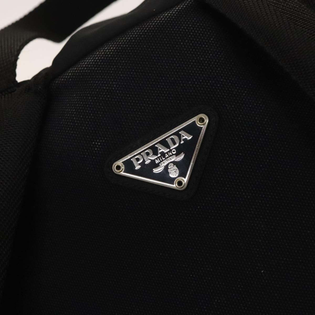 PRADA Backpack Nylon Black Silver Auth bs27459