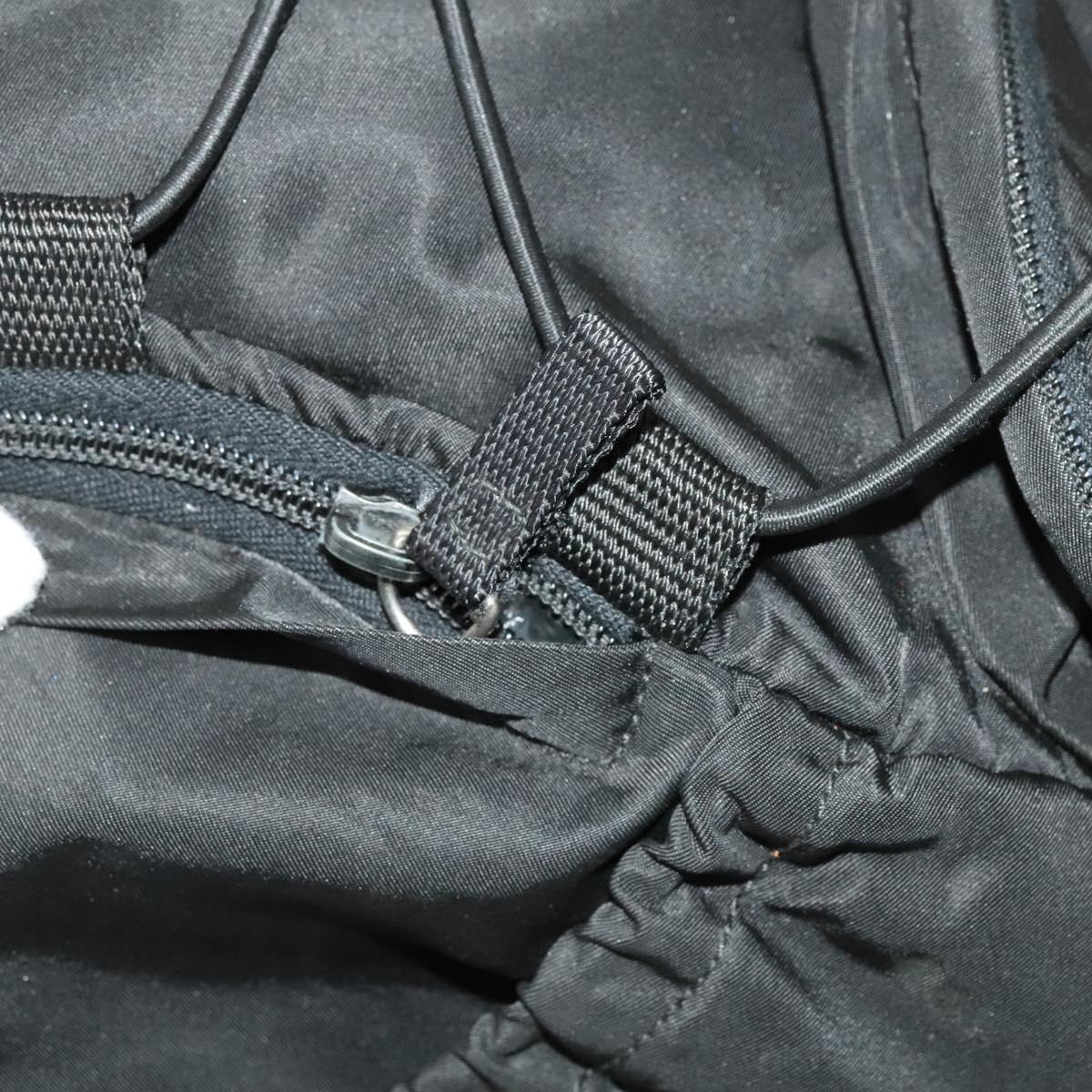 PRADA Backpack Nylon Black Silver Auth bs27459