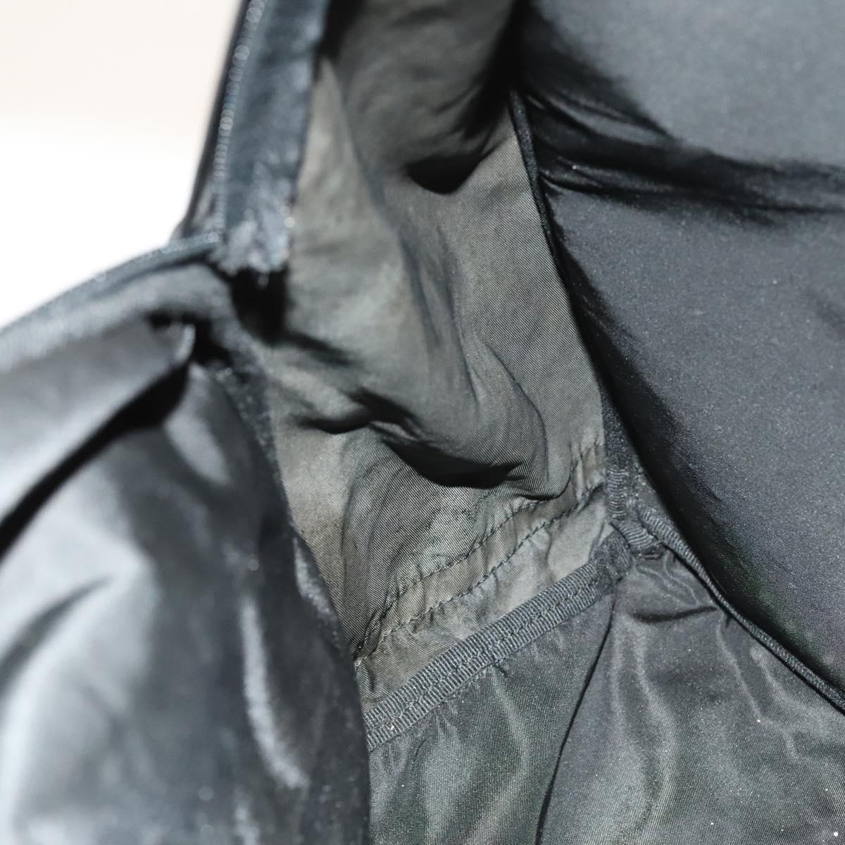 PRADA Backpack Nylon Black Silver Auth bs27459