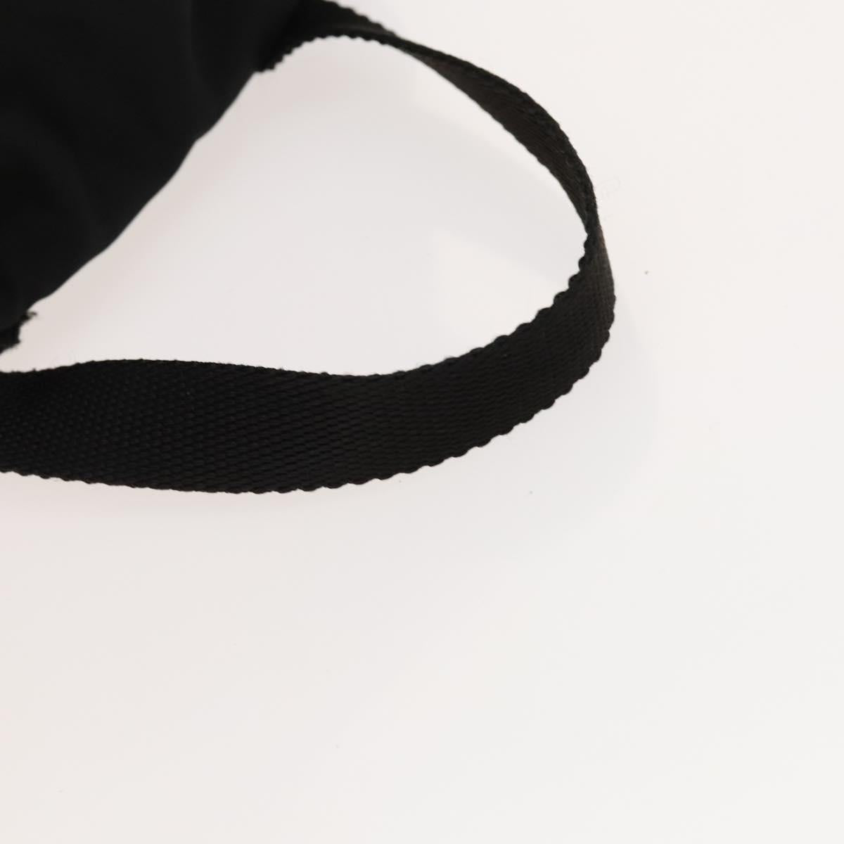 PRADA Backpack Nylon Black Silver Auth bs27459