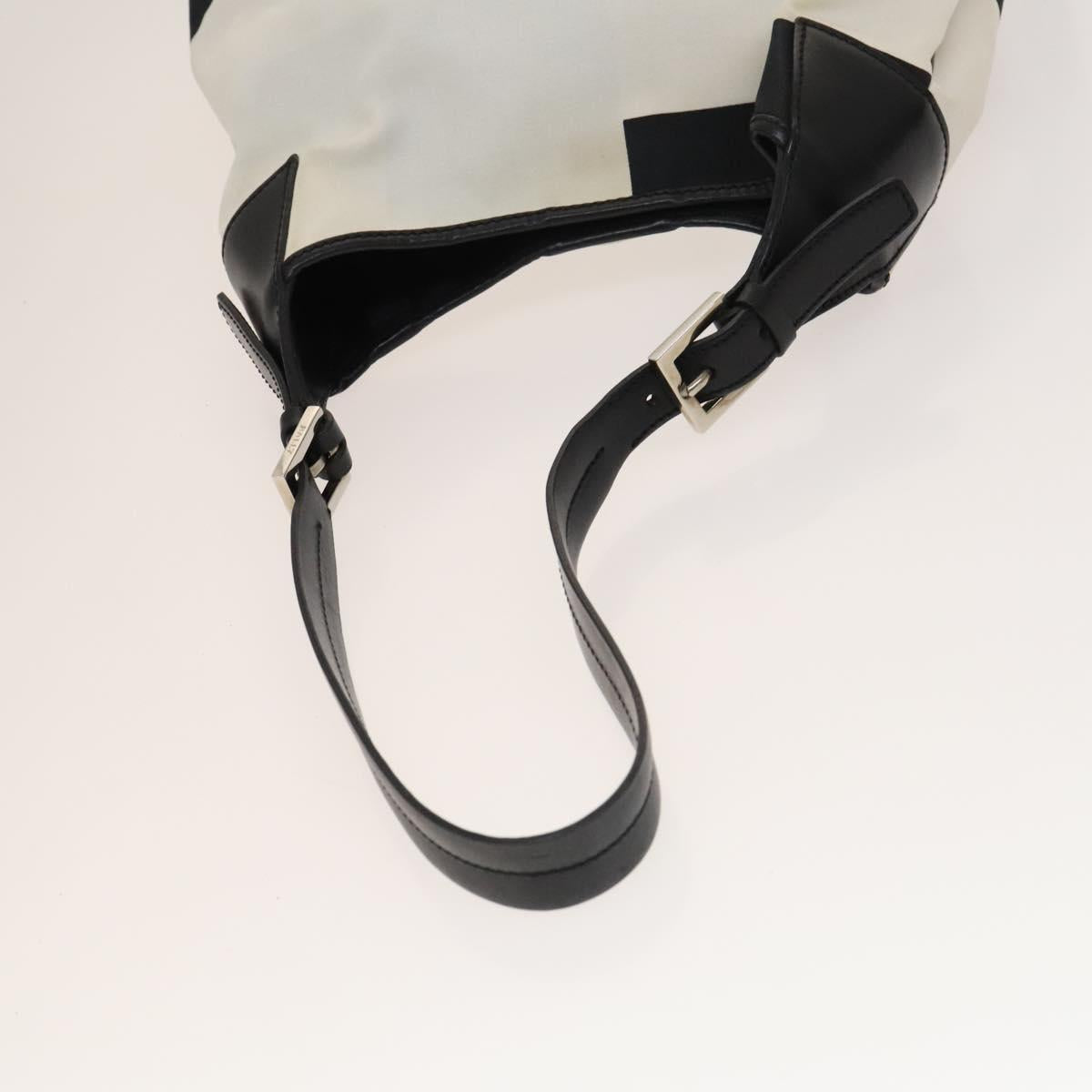 BALLY Shoulder Bag Canvas Leather 3Set Bordeaux Black white Auth bs27462