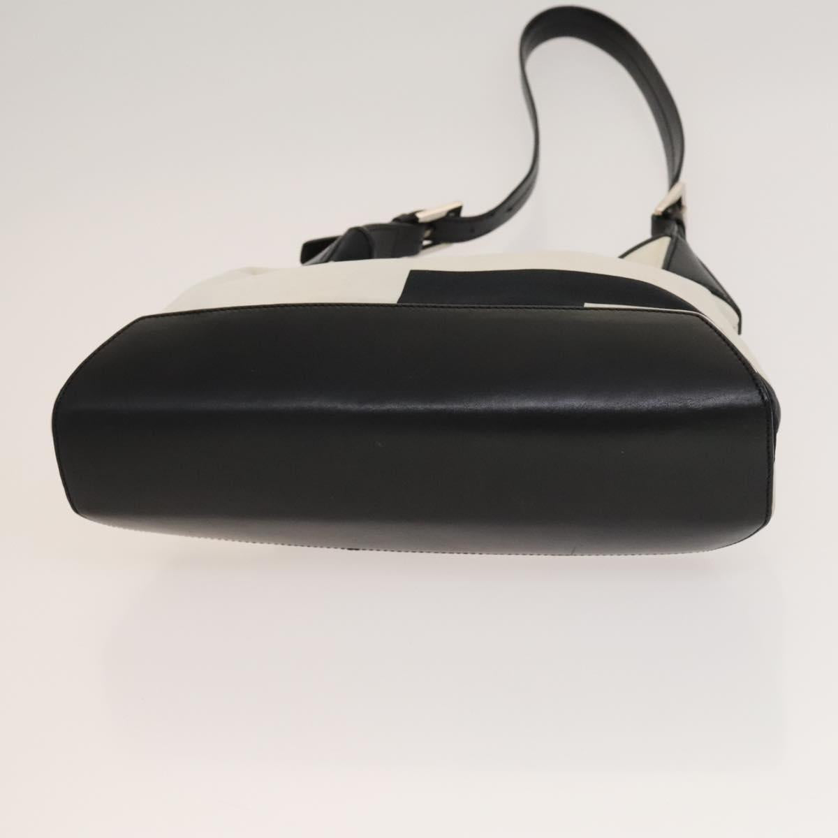 BALLY Shoulder Bag Canvas Leather 3Set Bordeaux Black white Auth bs27462