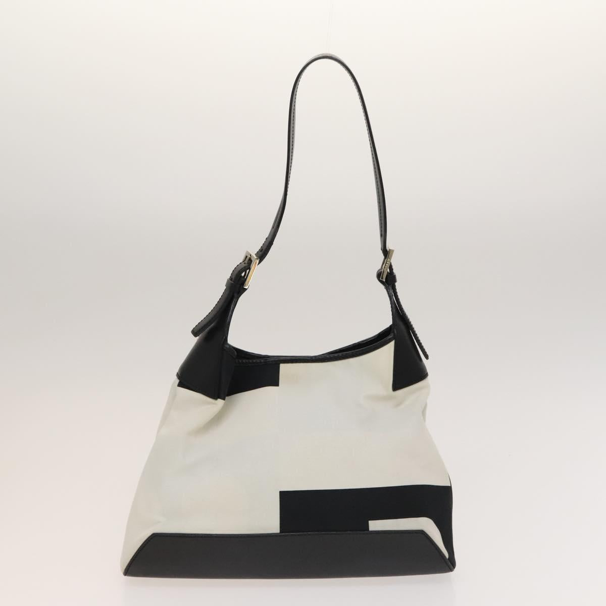 BALLY Shoulder Bag Canvas Leather 3Set Bordeaux Black white Auth bs27462