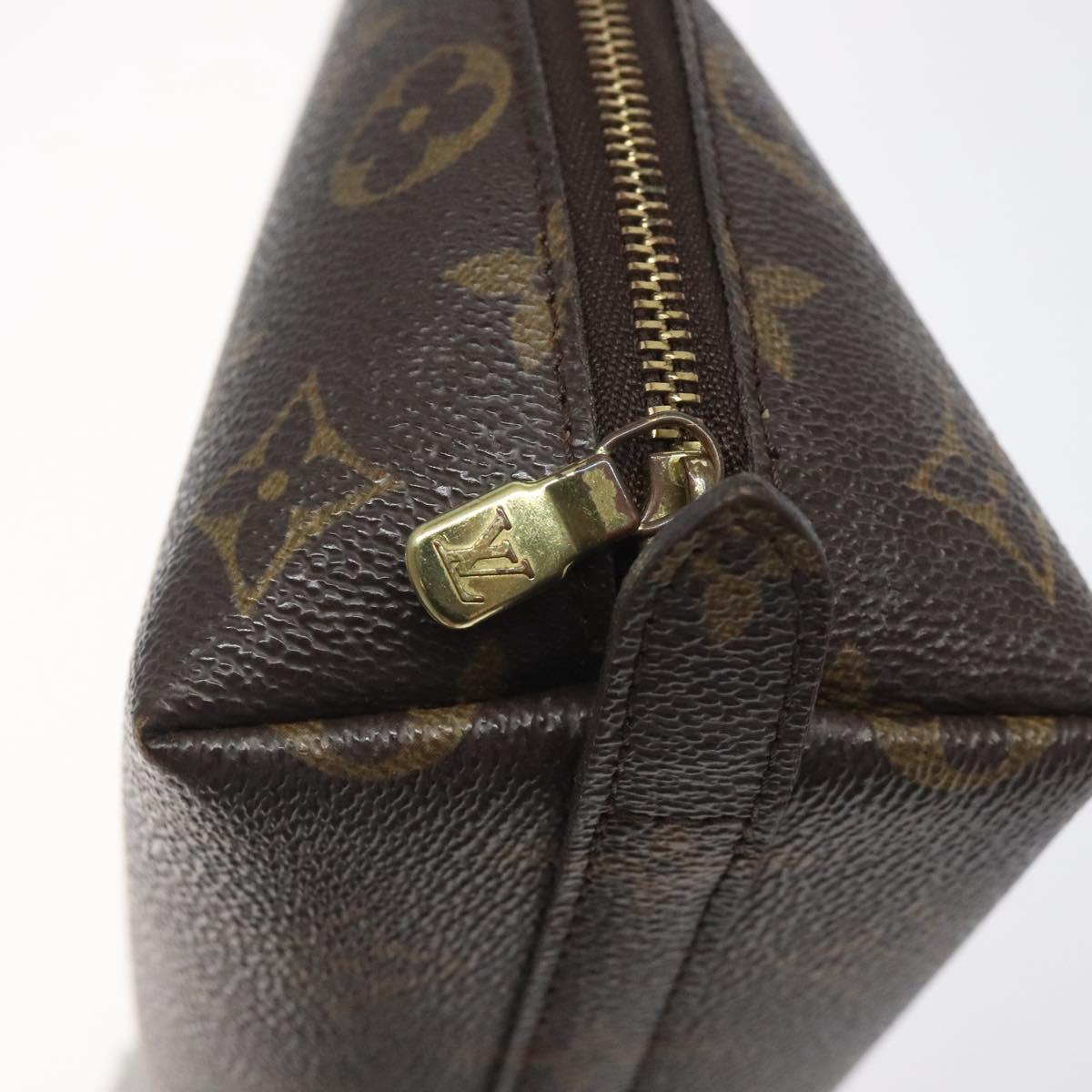 LOUIS VUITTON Monogram Trousse Demi Ronde Cosmetic Pouch M47520 LV Auth bs27472