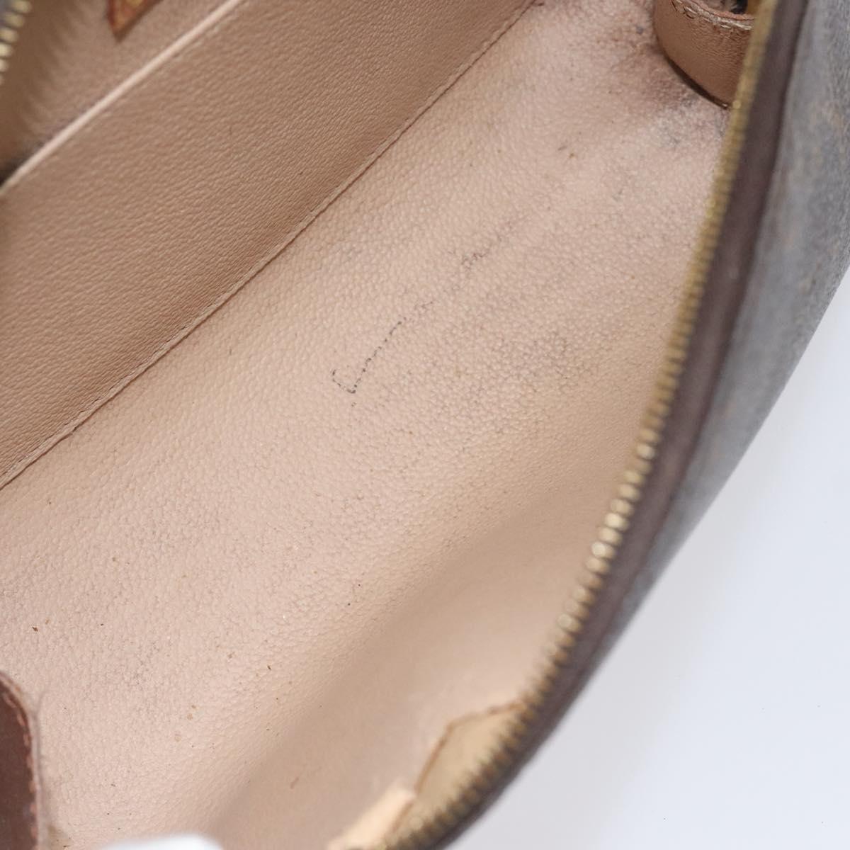 LOUIS VUITTON Monogram Trousse Demi Ronde Cosmetic Pouch M47520 LV Auth bs27472