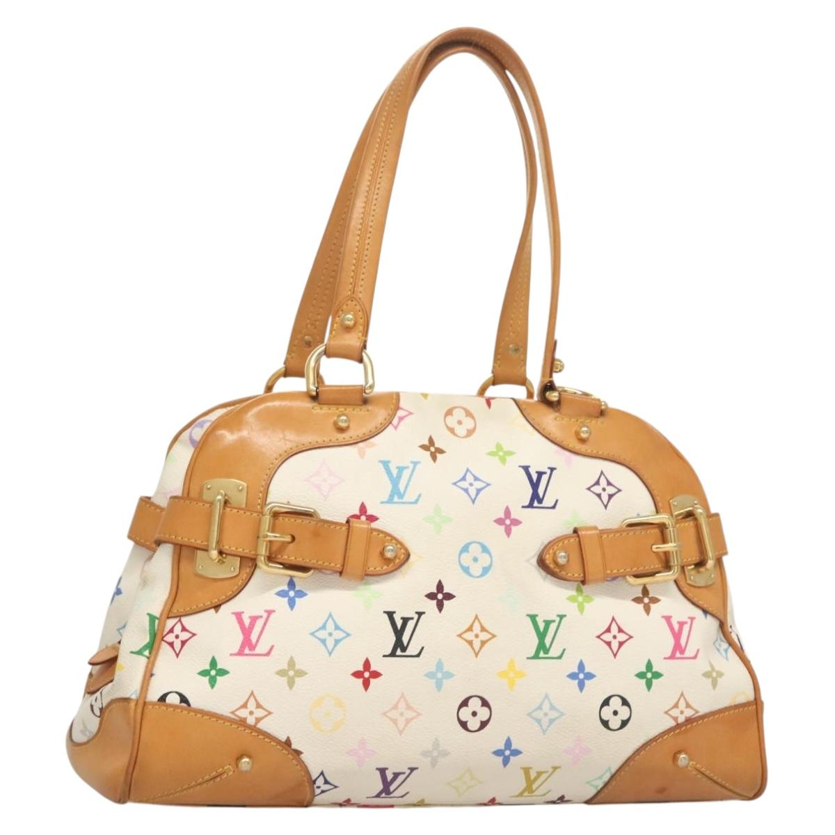 LOUIS VUITTON Monogram Multicolor Claudia Hand Bag White M40193 LV Auth bs27477
