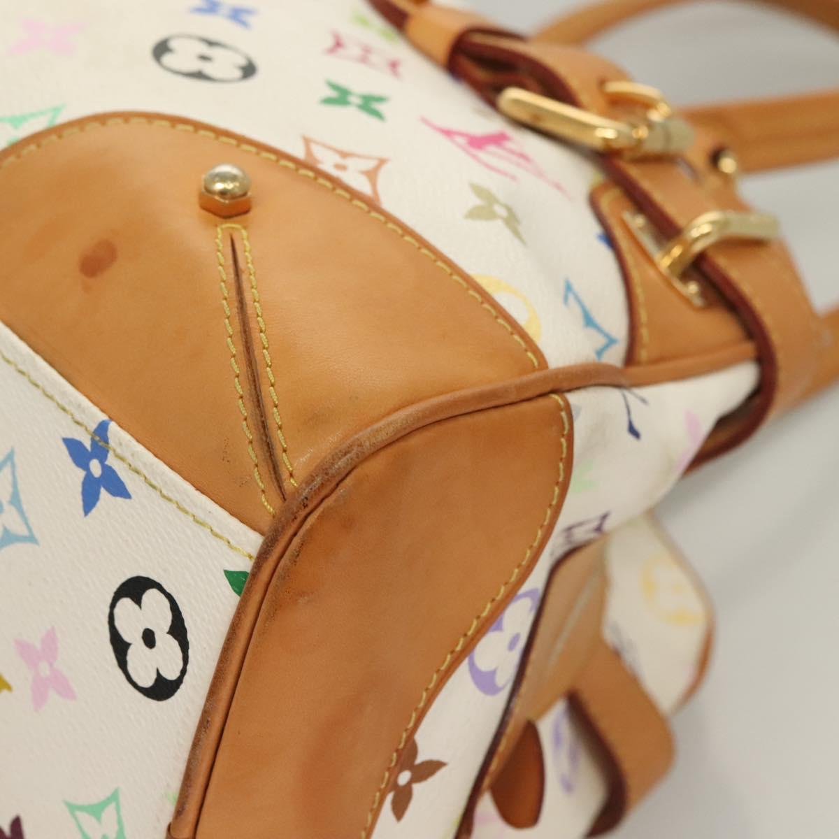LOUIS VUITTON Monogram Multicolor Claudia Hand Bag White M40193 LV Auth bs27477